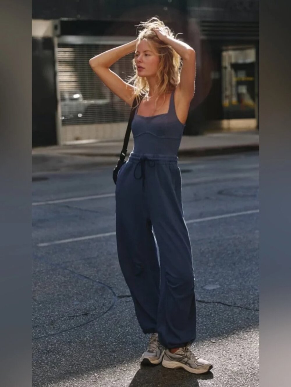 Free People Movement Inbound Onesie Midnight Navy S NWOT